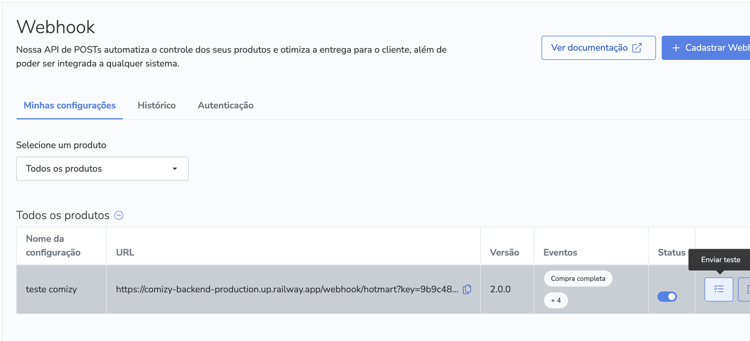 Testando a integração